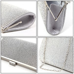 Women Evening Handbag with All Rhinestone Square for Wedding Banquet Party Prom