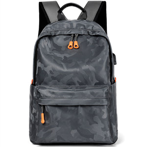 Camouflage Laptop Backpack 14 Inch Computer with USB Charging Port Waterproof for Business College Travel