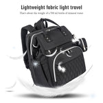 Diaper Bag Backpack, Large Baby Multifunction Waterproof Fabric Travel Nappy Changing Backpack with USB Charging Port and Insulated Bottle Warmer Pockets