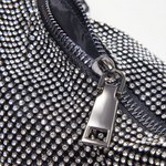 Rhinestone Purse Sparkly Bag Silver Diamond Purses for Women Upgrade Evening Prom Rhinestone Handbag Hobo Bag Backpack