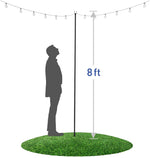 Hook for Outdoor String Lights with Anti-rust Bracket for Terrace Garden Residential Cafe Wedding Decoration Hanging Plants Wreaths Lanterns Baskets,Black