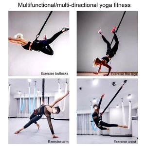 Heavy Bungee Cord Resistance Belt Kit Aerial Trapeze Yoga Workout Gravity Training Tool Equipment for  Home Gym Studio