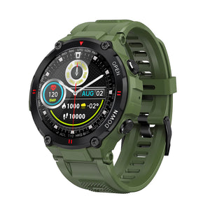 Smart Watch Outdoor Waterproof Sports Watch 1.28'' Multiple Sport Modes for Android iPhones Black/Green/Gray