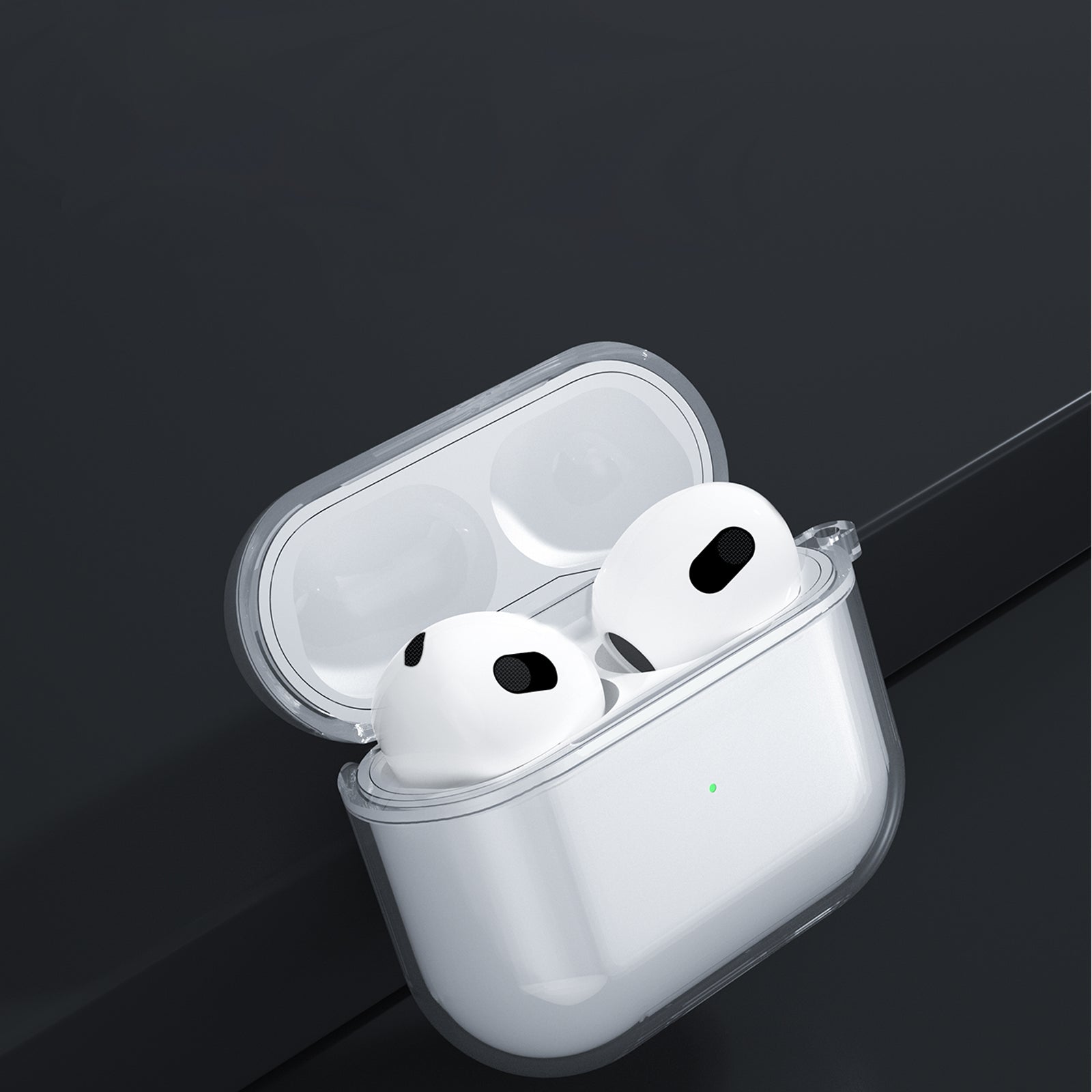 AirPods 3 Case Clear 360° Full Protective Dustproof TPU with Keychain