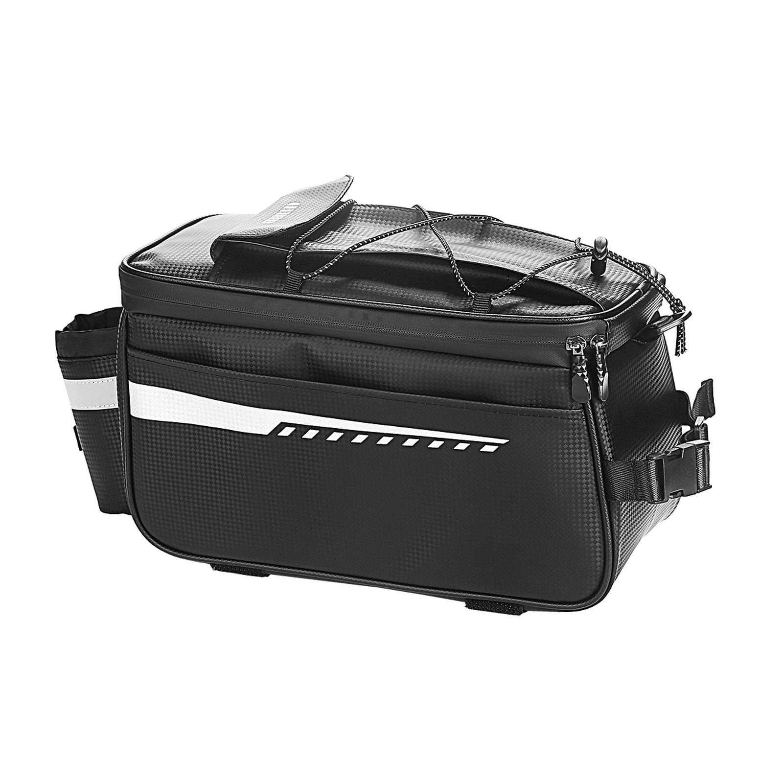 Bike Trunk Cooler Bag with Tail Light, Bicycle Rear Rack Bag with Insulated, Storage,  8L for Traveling Commuting Camping