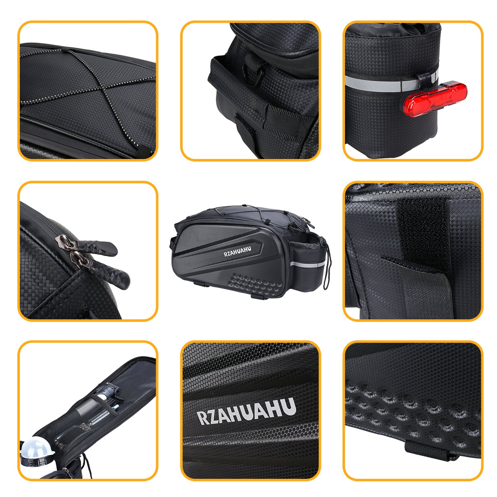 Bike Rack Bag Waterproof Cycling Trunk Bag Trunk Cargo Pack Large Capacity Handbag