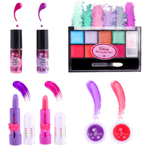 Girls Makeup Kit Makeup Toy for Girls Ages 5-12 Non-Toxic Washable Fake Makeup Toy for Birthday Gift