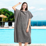 Surf Poncho Changing Robe Super Soft Swimming Towel with Pocket Hood for Beach Pool Lake Water Park