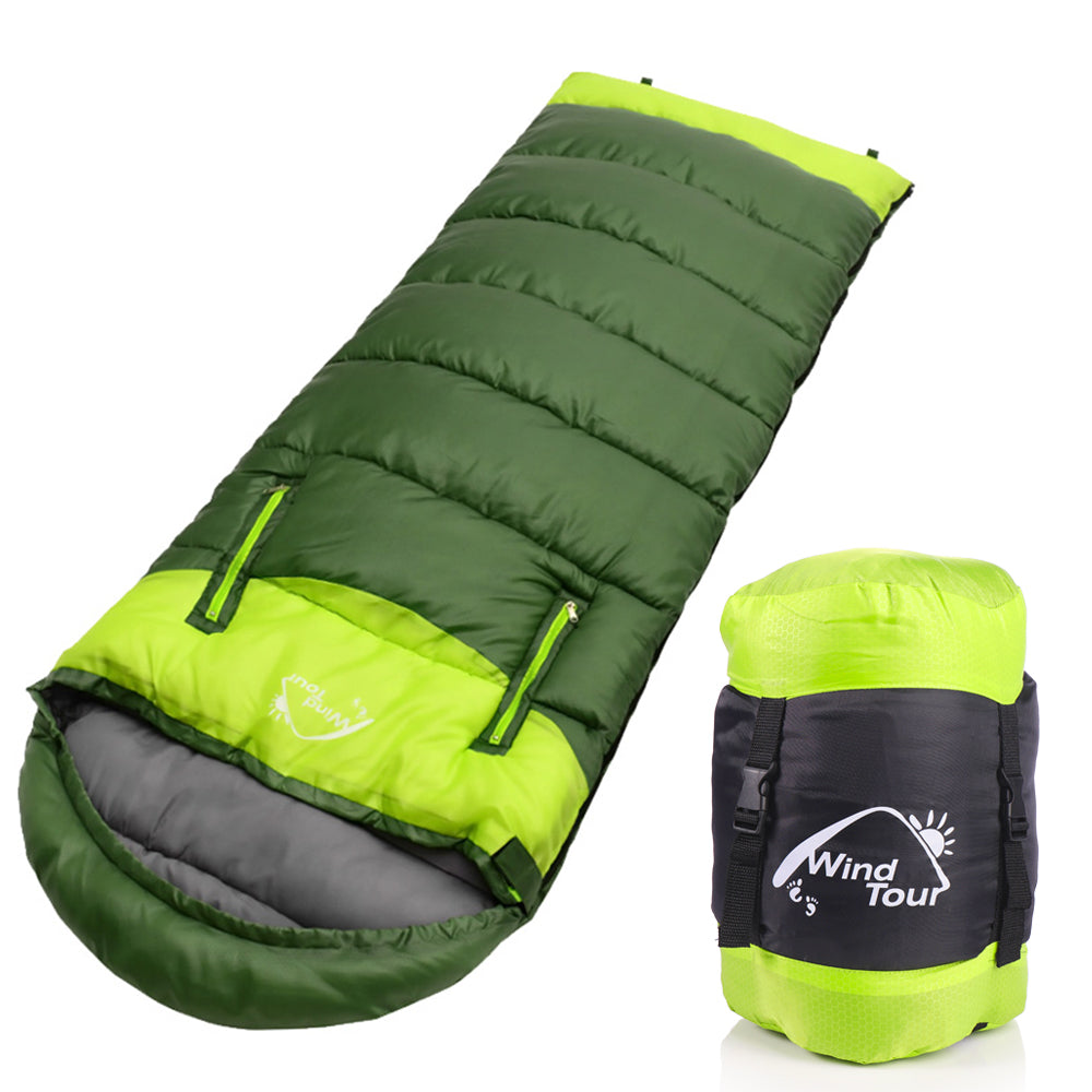 Sleeping Bags Designed to Zip Together to Form A Huge Double Sleeping Bag -Camping Hiking Outdoors