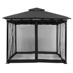 Outdoor Gazebo Canopy 4-Panel Screen Walls with Zipper for for Patio Garden Backyard (Mosquito Net Only)