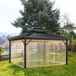Outdoor Gazebo Canopy 4-Panel Screen Walls with Zipper for for Patio Garden Backyard (Mosquito Net Only)