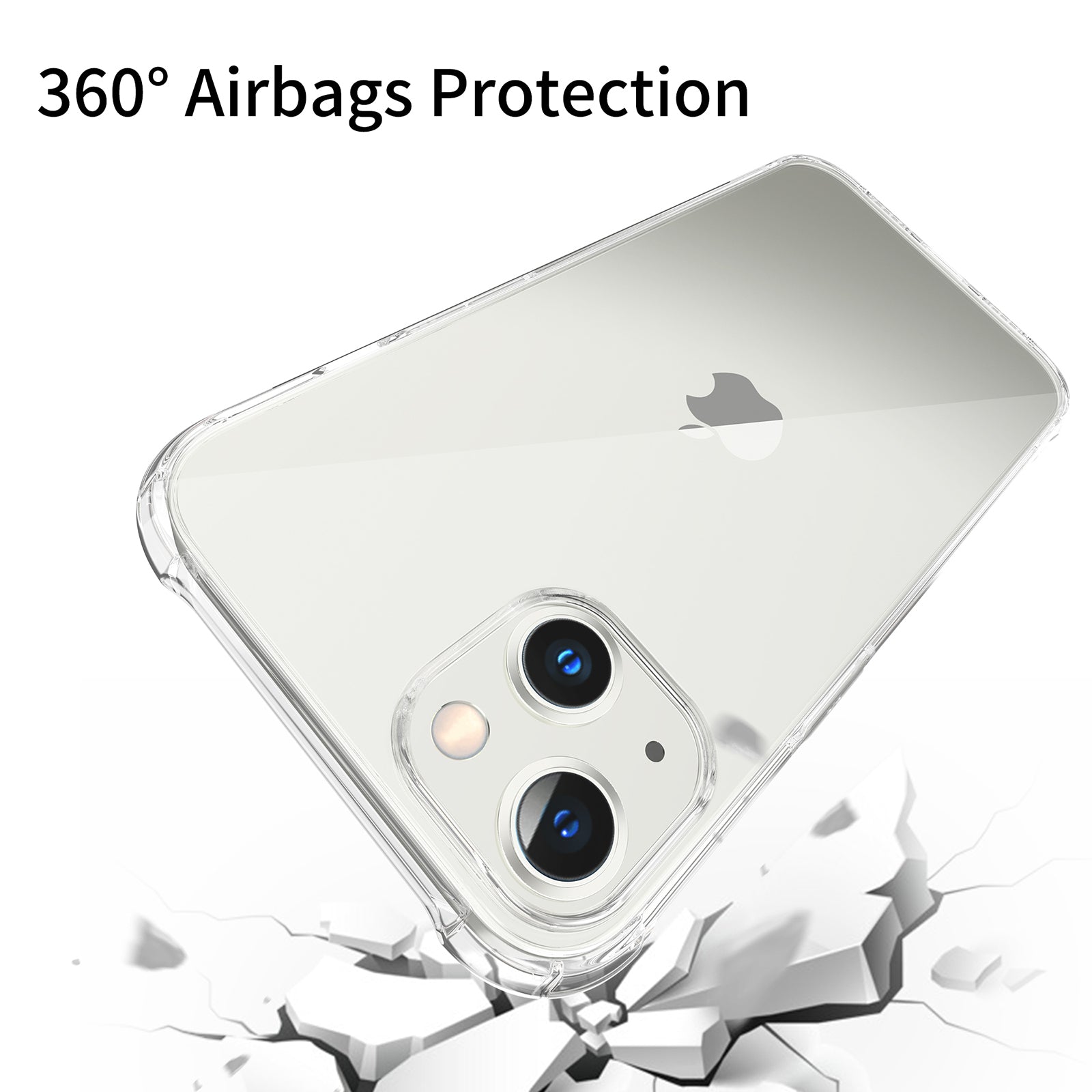 iPhone 13 Series Case with Anti-Vibration and Anti-Drop High-Quality TPU Transphony Design Clear Rugged