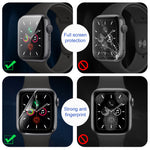 6 Pack Screen Protector Compatible Apple Watch Series 7 41/45 mm Self-Healing Small Scratches Anti-Fingerprint