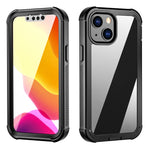 Designed for iPhone 13 Series Case 360° Full Body Protective Cover Anti-Drop Anti-Scratch Clear Phone Case, Black