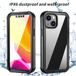 Designed for iPhone 13 Series Case 360° Full Body Protective Cover Anti-Drop Anti-Scratch Clear Phone Case, Black