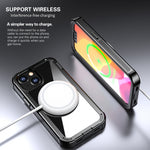 Designed for iPhone 13 Series Case 360° Full Body Protective Cover Anti-Drop Anti-Scratch Clear Phone Case, Black