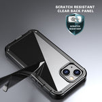 Designed for iPhone 13 Series Case 360° Full Body Protective Cover Anti-Drop Anti-Scratch Clear Phone Case, Black