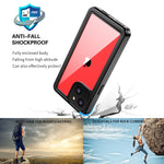 iPhone 13 Case Waterproof 360 Degree Full Sealed Drop Protection Slim Non-Slip Clear Case, Black