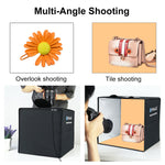 Folding Portable Photo Studio Light Box 12 "x 12" Professional Dimmable Ring Shooting Tent Kit with 6 Colors Backdrops
