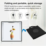Folding Portable Photo Studio Light Box 12 "x 12" Professional Dimmable Ring Shooting Tent Kit with 6 Colors Backdrops