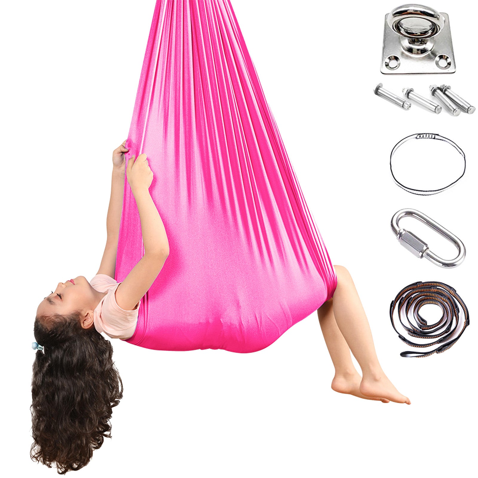 Kids Swing Hammock - Child's Rope Hanging Sensory Seat Nest Indoor Outdoor Use for Children with Autism, ADHD