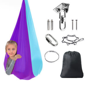 Kids Hammock Swing Double Layer Indoor Outdoor Hanging Yoga Swing Rocking Chair 150cm