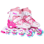 Adjustable roller skates inline skates for kids boys girls with luminous wheels