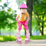 Adjustable roller skates inline skates for kids boys girls with luminous wheels