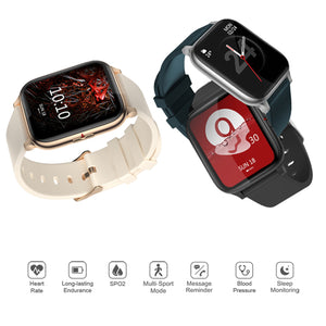 1.7" Touch Screen Smart Watch Fitness Tracker for Heart Rate Monitor Blood Oxygen with 8 sports modes