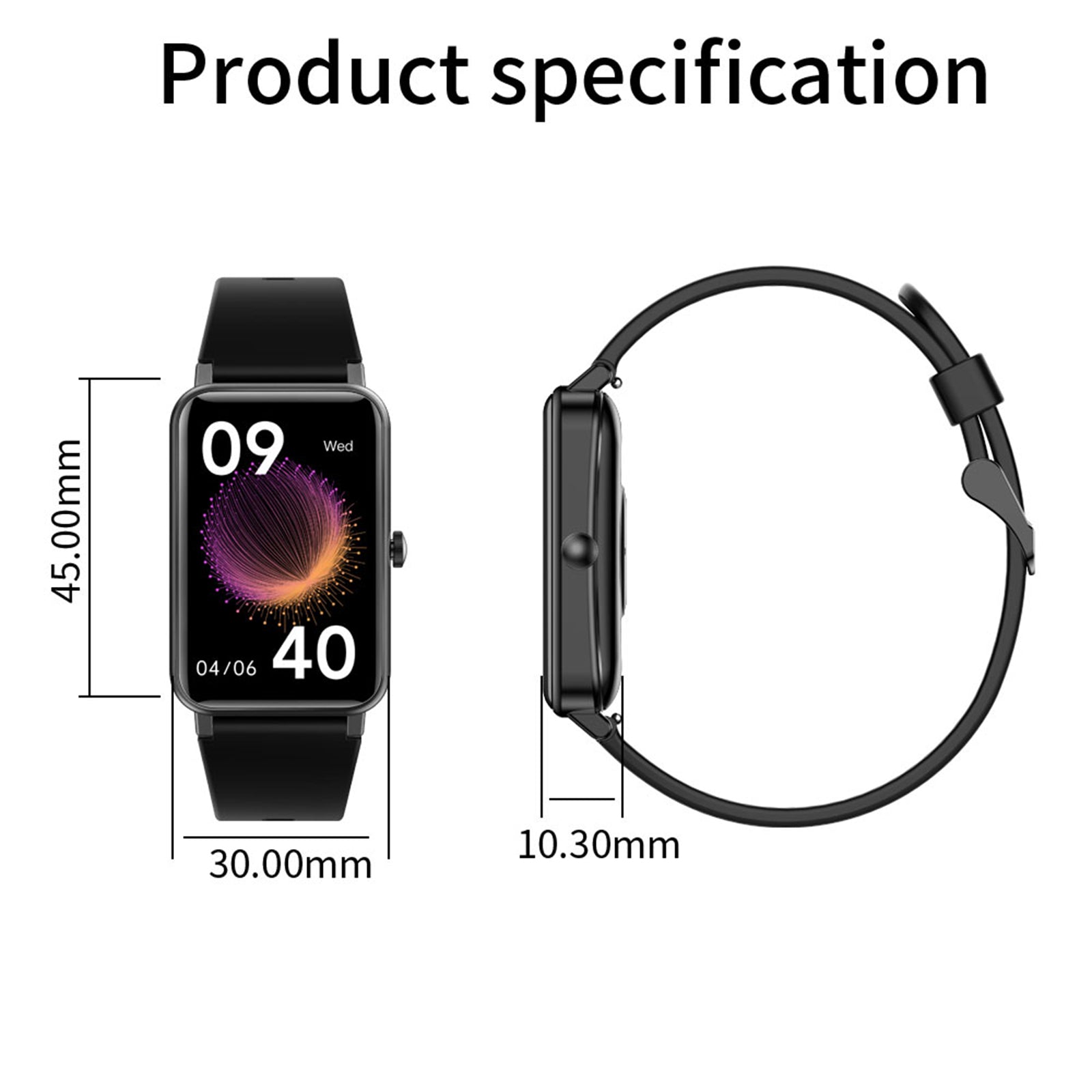 Sports Smart Watch Men Women 1.57-inch Full Touch Fitness Tracker IP68 Waterproof Smartwatch for Android IOS Phone
