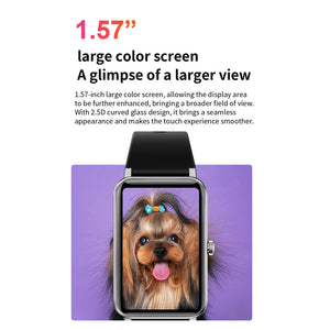 Sports Smart Watch Men Women 1.57-inch Full Touch Fitness Tracker IP68 Waterproof Smartwatch for Android IOS Phone