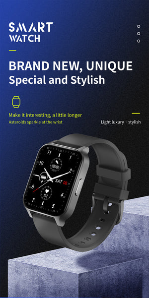 Smart Watch with 1.7" Activity Watch Accurate Body Temperature Detection Monitor Heart Rate Blood Oxygen Sleep 10 Days Battery Life IP68 Waterproof