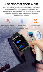 S6 1.7'' Accurate Blood Pressure Watch with Air Pump Inflatable Air Bags Cuff, Portable Long Standby Wrist Blood Pressure Monitor Smart Watch