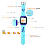T5 4G Children's Smart Watch with Waterproof SOS Anti-Lost Positioning Voice Chat Flashlight Clock Kids Smartwatch Camera Display
