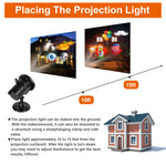 Halloween Christmas Projector Lights Outdoor Moving Snowflake Lights with 14 switchable pattern lenses Waterproof for Holiday Party Garden Wedding Indoor Outdoor Decorations