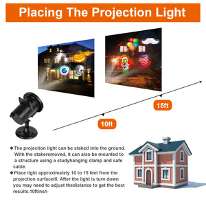 Halloween Christmas Projector Lights Outdoor Moving Snowflake Lights with 14 switchable pattern lenses Waterproof for Holiday Party Garden Wedding Indoor Outdoor Decorations
