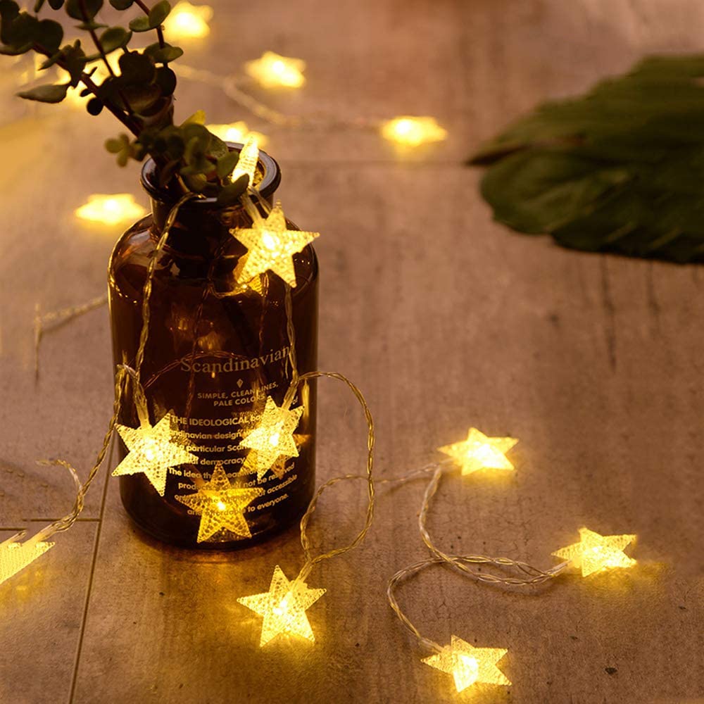 20 Stars Fairy String Light 10ft Star String Lights Fairy Christmas Lights for Indoor Outdoor Gift Home Decoration