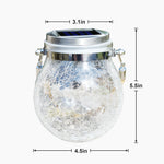 Hanging Solar Lights Outdoor Waterproof Christmas Decoration Cracked Glass Hanging Ball Lights for Garden Yard Patio Lawn