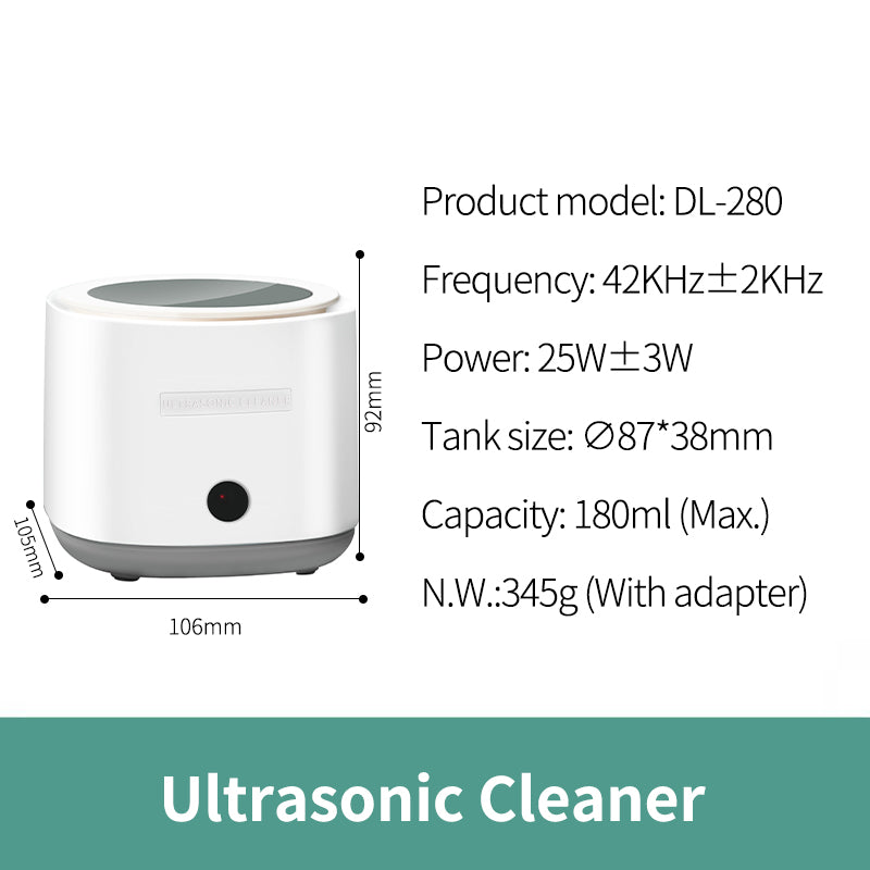 Ultrasonic Cleaner, Professional Ultrasonic Cleaner Machine 180ml for all dental Appliances, Jewelry, Diamonds
