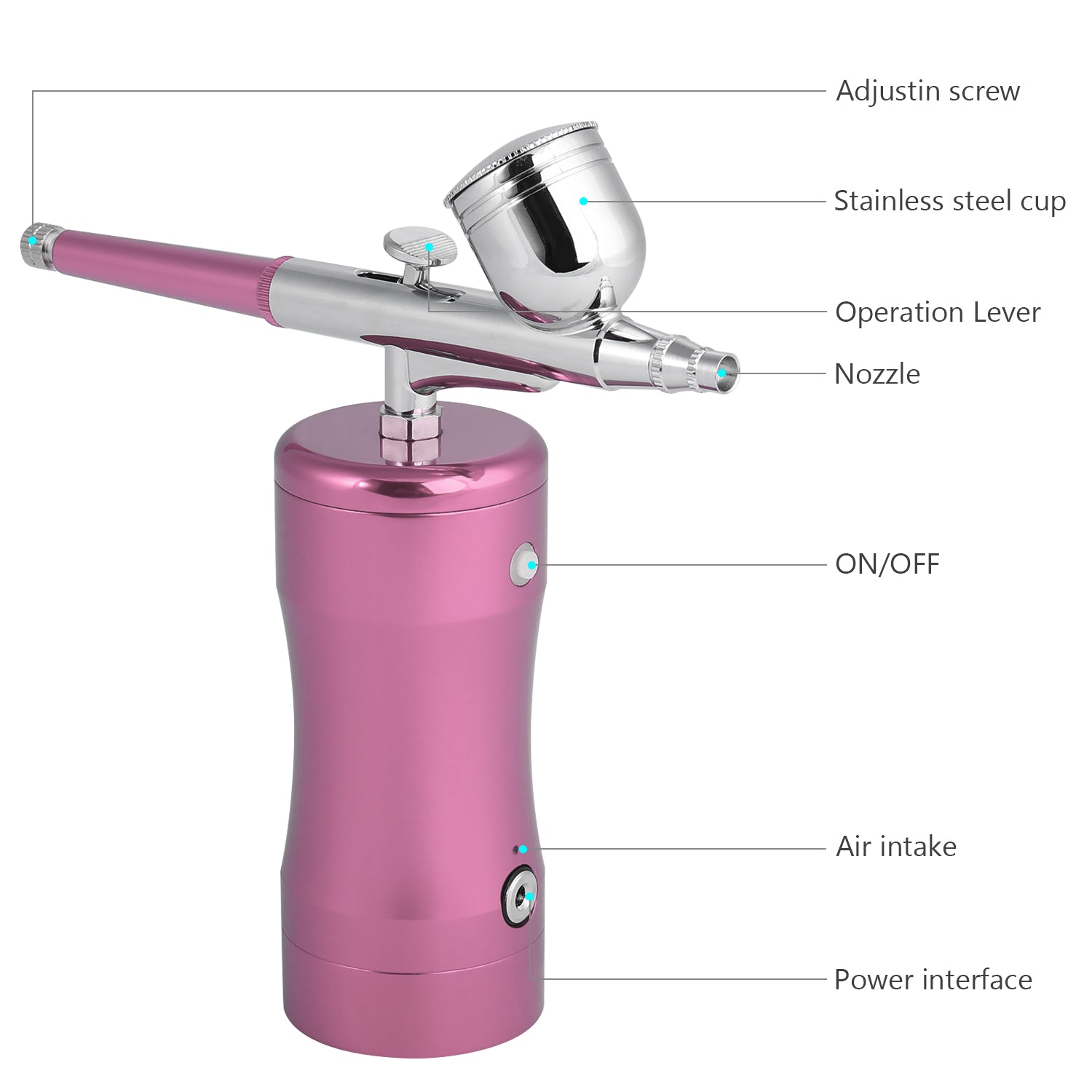 Handheld Airbrush Kit, Mini Air Compressor Spray portable Airbrushing System Kit