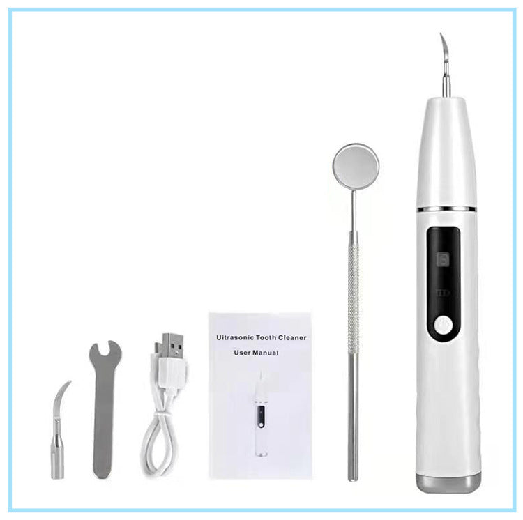 Teeth Cleaning Kit with LED Light 3 Working Modes Waterproof Ultrasonic Tooth Cleaner for Fighting Tartar