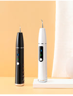 Teeth Cleaning Kit with LED Light 3 Working Modes Waterproof Ultrasonic Tooth Cleaner for Fighting Tartar