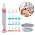 Earwax Remover Ear Wax Cleaner Soft Silicone Spiral Earwax Remover Tool with 16 Replacement Heads