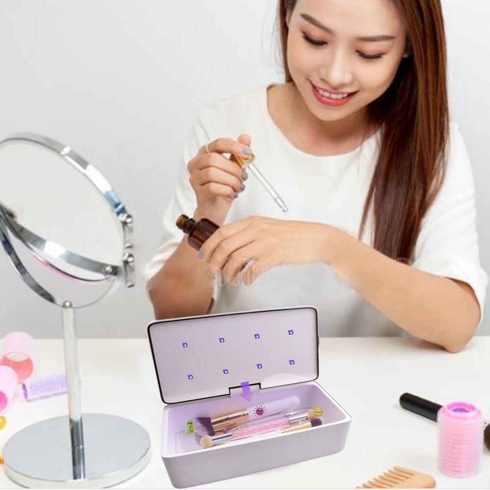 LED UV Sterilizer Box UV Light Bacteria Sanitizer for Cell Phone Makeup Tools Toothbrush