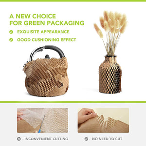 Honeycomb Packing Paper Recyclable Cushioning Wrap Roll for Protecting Fragile Items Transportation Protection