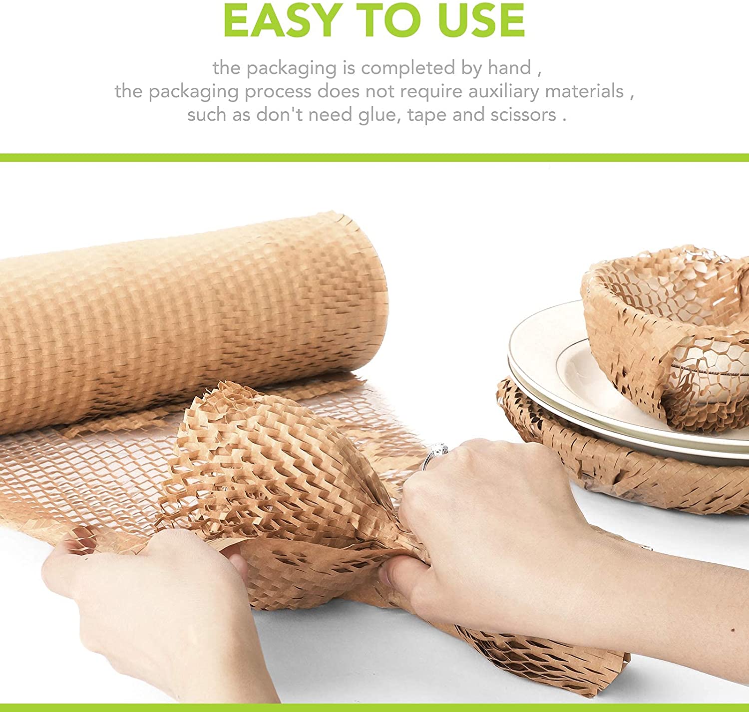 Honeycomb Packing Paper Recyclable Cushioning Wrap Roll for Protecting Fragile Items Transportation Protection