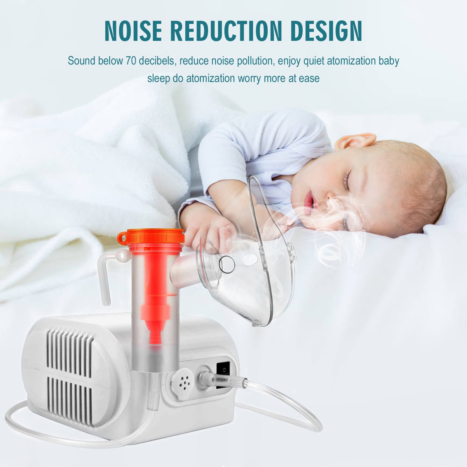 Nebulizer Compressor Portable Pro Compact Cooling Mist System for Children Adults Home Use Travel