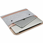 New Leather Sleeve Case Bag Laptop Cover For Macbook Pro Air 15.4"
