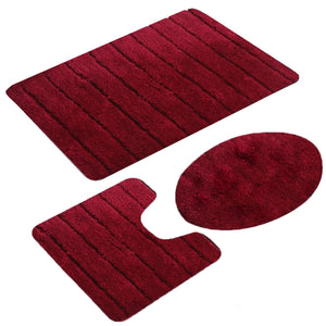 Bath Rugs Extra Soft Fluffy and Absorbent Microfiber Shag Rug Non-Slip