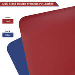 Dual-Sided Multifunctional Desk Pad Waterproof Faux Leather Computer Desk Mat